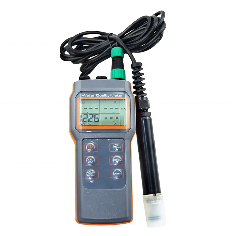 Portable Dissolve Oxygen Meter Digital Temperature Gauge DO Sensor Dissolved Oxygen Meter Conductivity Salinity PH Meter