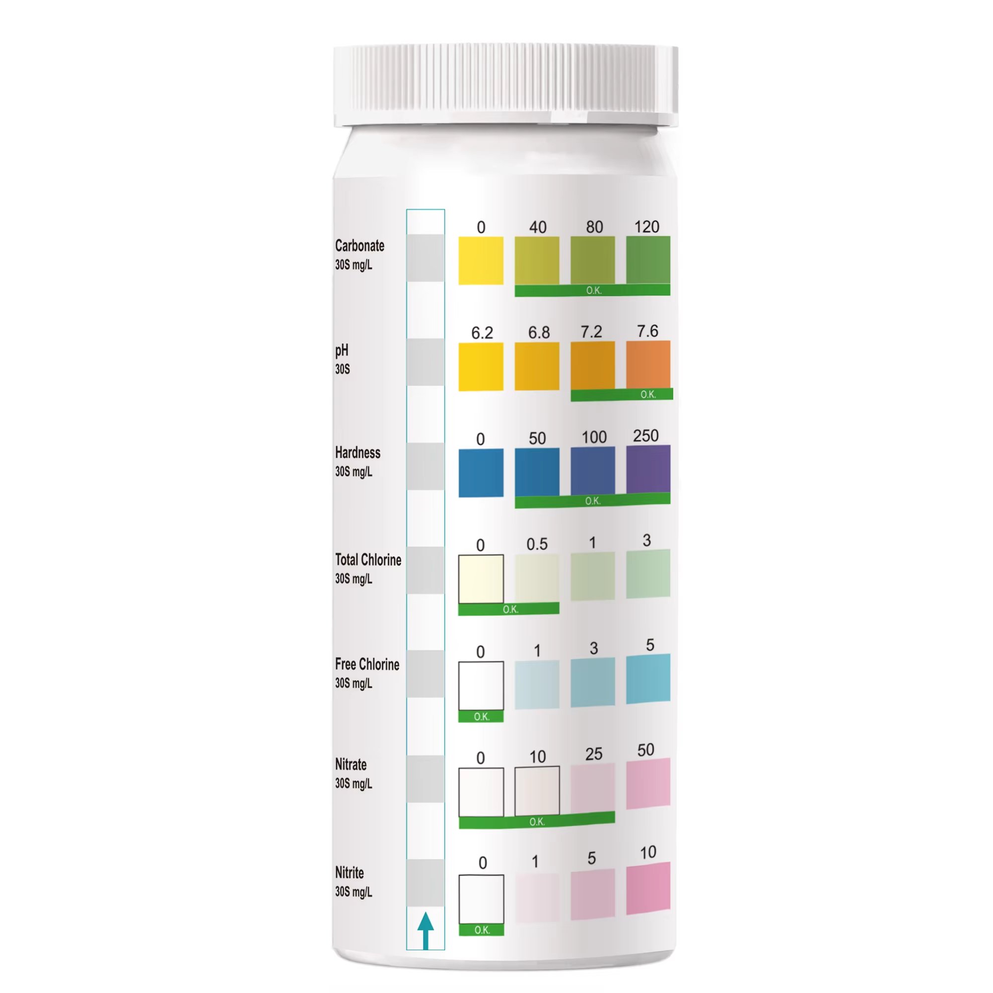 7 in 1 Pond & Fish Tank Water Quality Test Strips Customizable Fish Test Kit with OEM ODM OBM Support