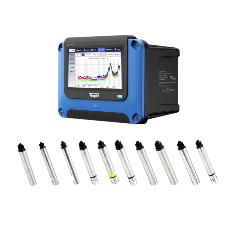 Tengine TC2000 Customizable OEM Online Water Quality Meter Multi-Parameter Sensor pH/ORP DO EC CI Turbidity Temp Test