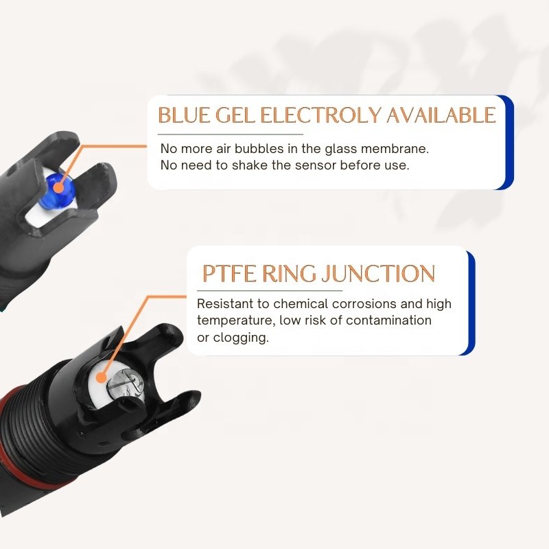 Durable Submersible pH Electrode PPS Material pH Sensor NPT3/4 Non-Refillable pH Combination Probe For Fish Farm Wastewater