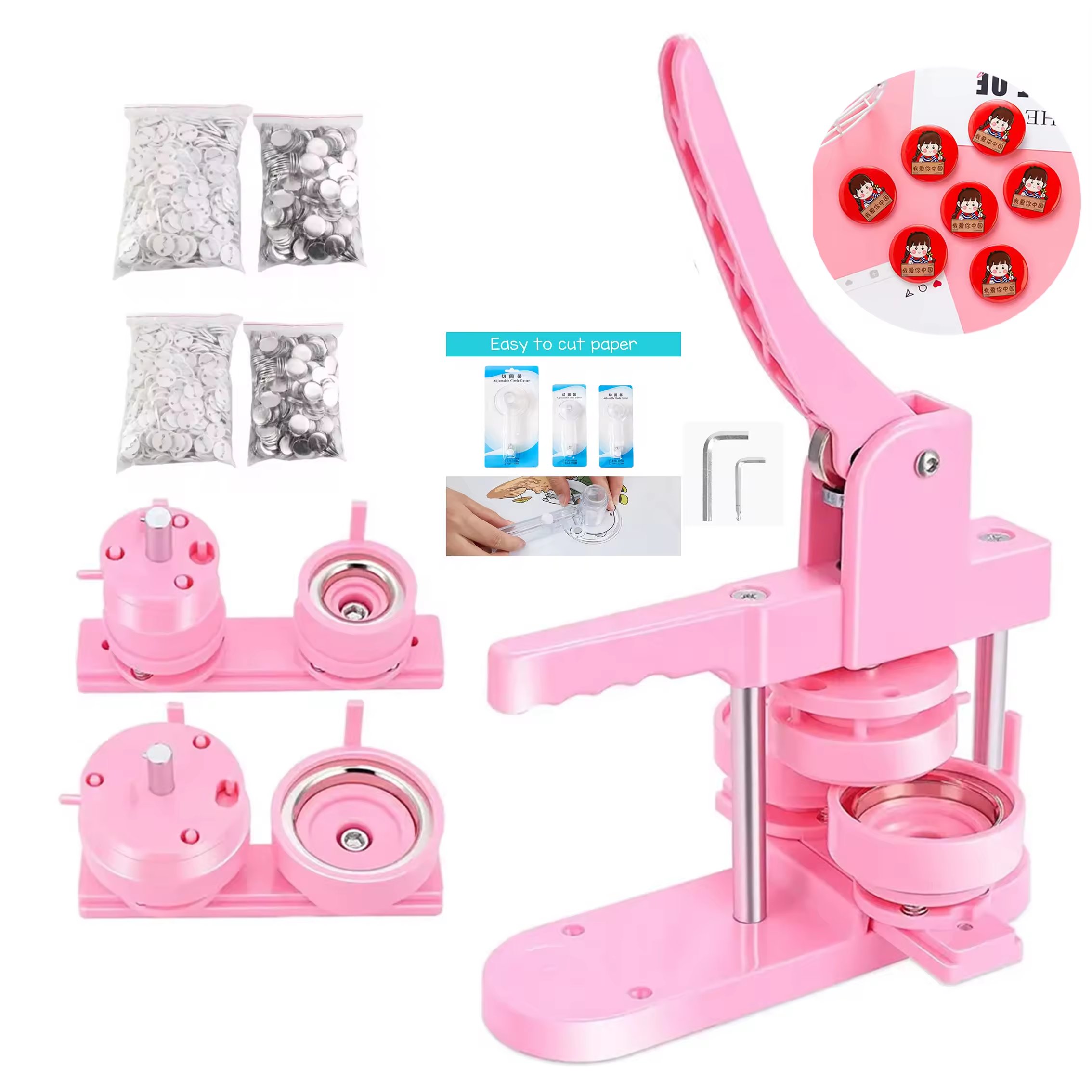 Square Fridge Magnet Making Machine Kit Including materials and paper cutter