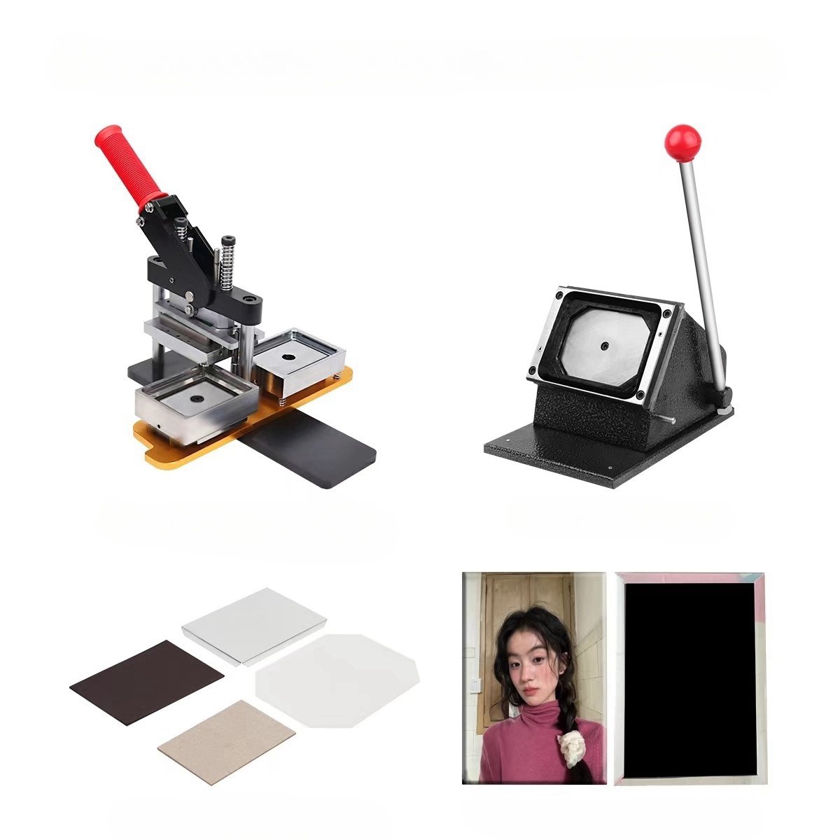 Magnetic Photo Machine Rectangle Shape Fridge Magnet Badge Making Machine 90*65Cm Size Diy Button Maker