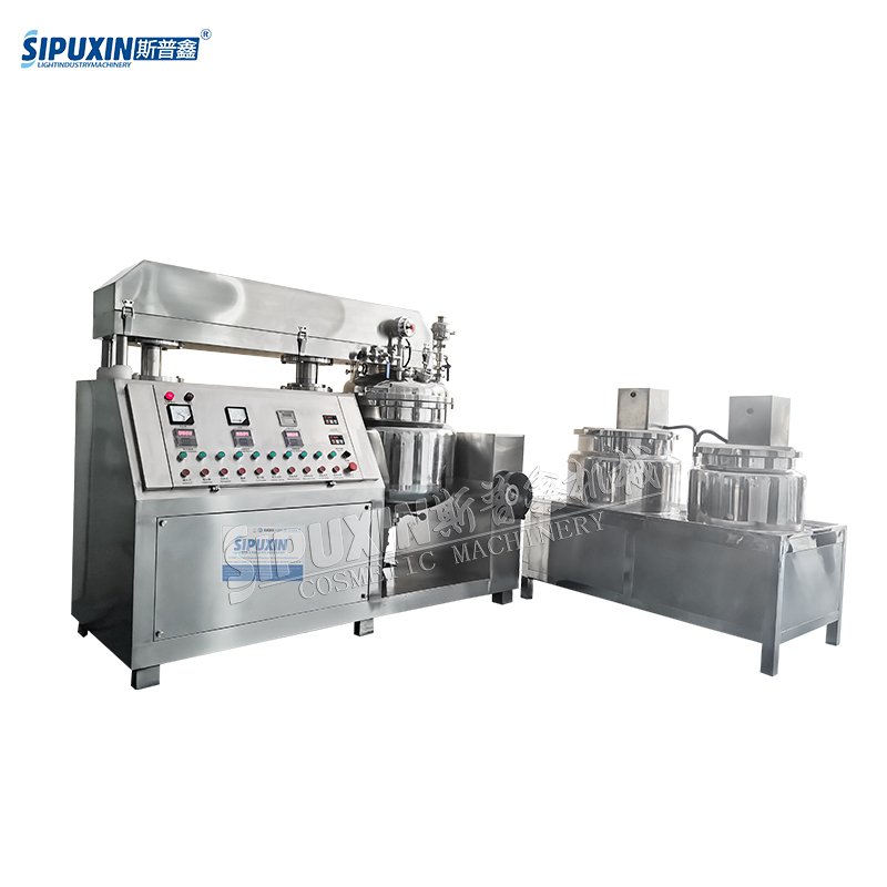 100L Hair Color Cream Mixing Machine Cosmetic Ointment Homogenizer Vacuum Emulsify Mixer Machine Small Cosmetic Making Machine