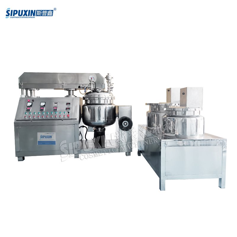 100L Hair Color Cream Mixing Machine Cosmetic Ointment Homogenizer Vacuum Emulsify Mixer Machine Small Cosmetic Making Machine