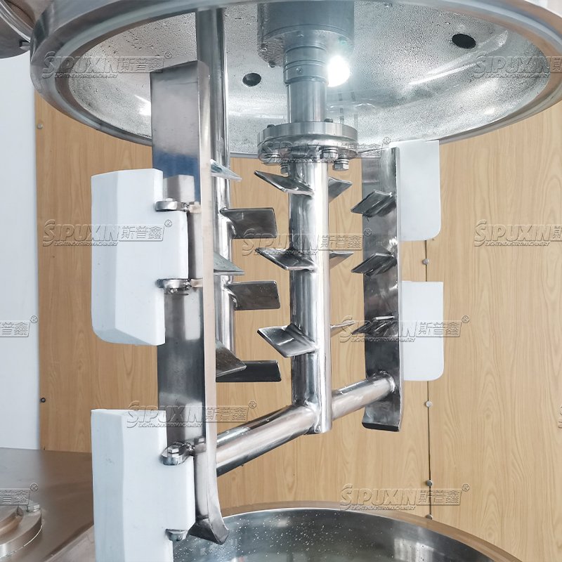 100L Hair Color Cream Mixing Machine Cosmetic Ointment Homogenizer Vacuum Emulsify Mixer Machine Small Cosmetic Making Machine