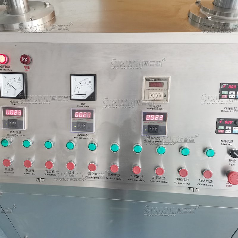 100L Hair Color Cream Mixing Machine Cosmetic Ointment Homogenizer Vacuum Emulsify Mixer Machine Small Cosmetic Making Machine
