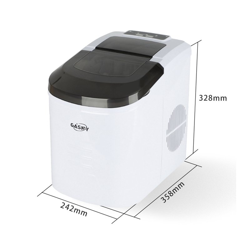 GASNY Household Automatic Ice Maker English panel 12kgs/24H Square shape Ice Cube Reservation Ice Making Machine Bar Cafe shop