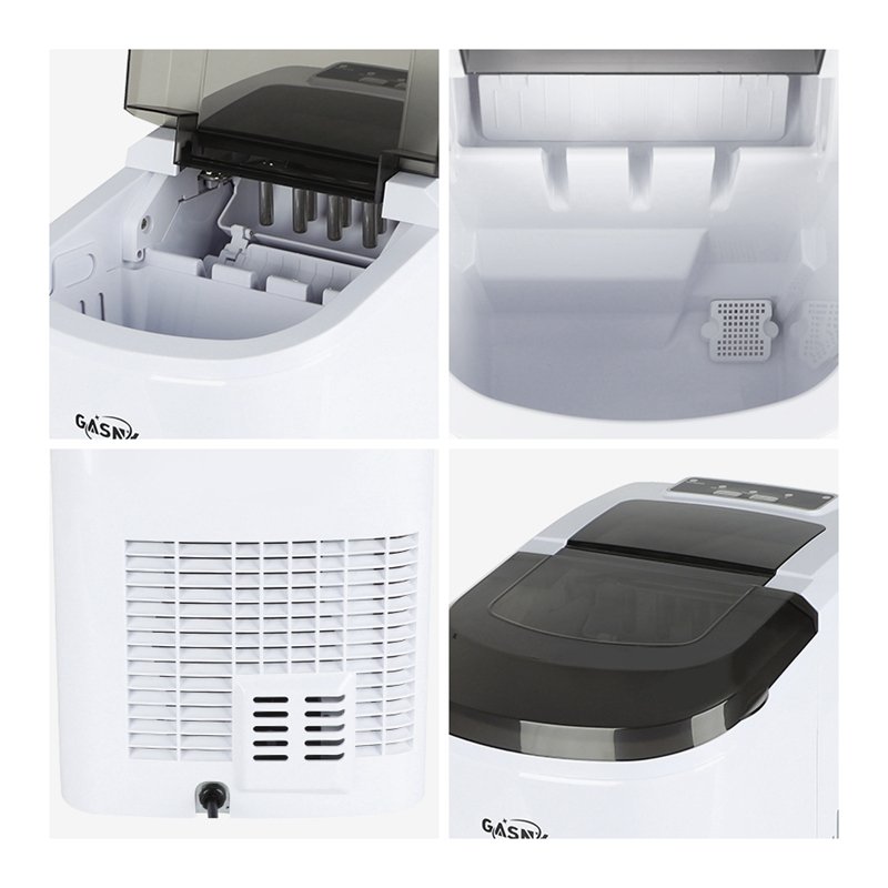 GASNY Household Automatic Ice Maker English panel 12kgs/24H Square shape Ice Cube Reservation Ice Making Machine Bar Cafe shop
