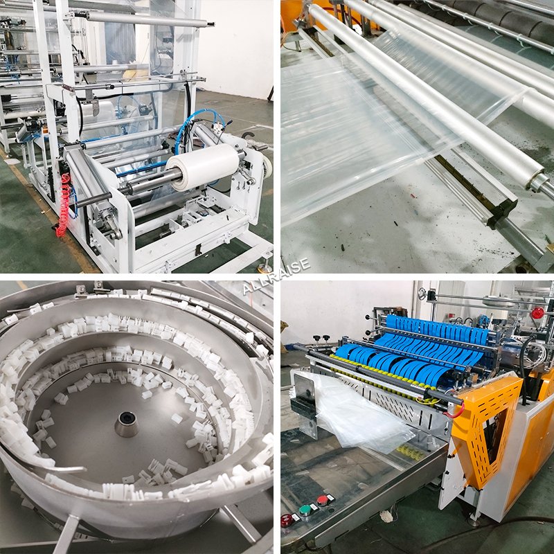 Automatic PE PP Polythene Plastic Ziplock Bag Manufacture Machine Prices Slider Zipper Zip Lock Side Sealing Bags Making Machine