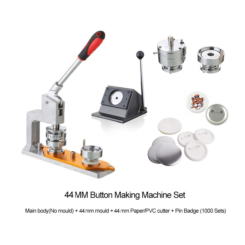 New Product-Grade 58mm 75mm Plastic Steel Button Making Punch Press Machines Automatic & Manual-for Pin Badge Creation