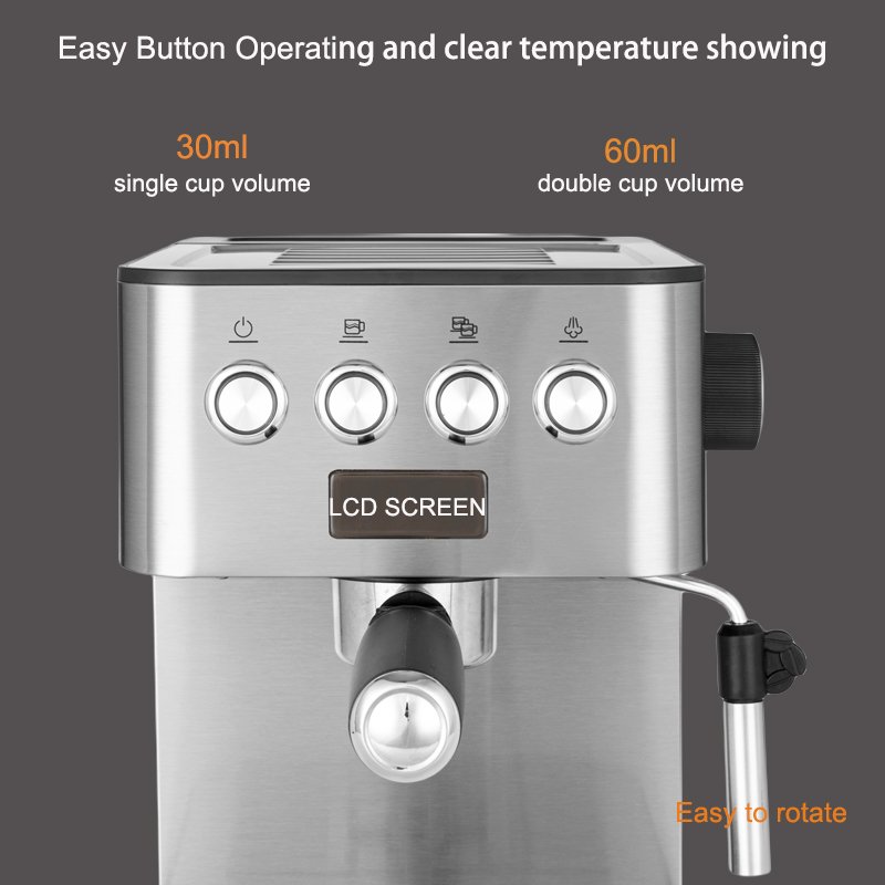 coffee machine manufacturerscafe maker machine 51mm portafilter LED Screen kitchen coffee maker