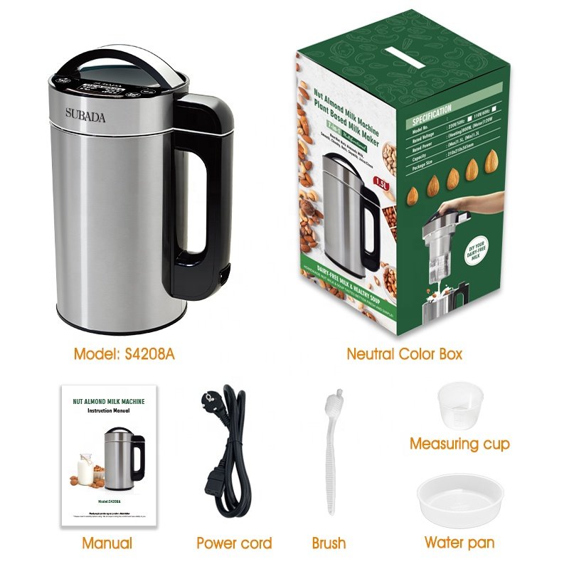 New sales Raw almond nuts milk maker Multi-function food blender 1.5L soybean milk machine & soup maker With filter