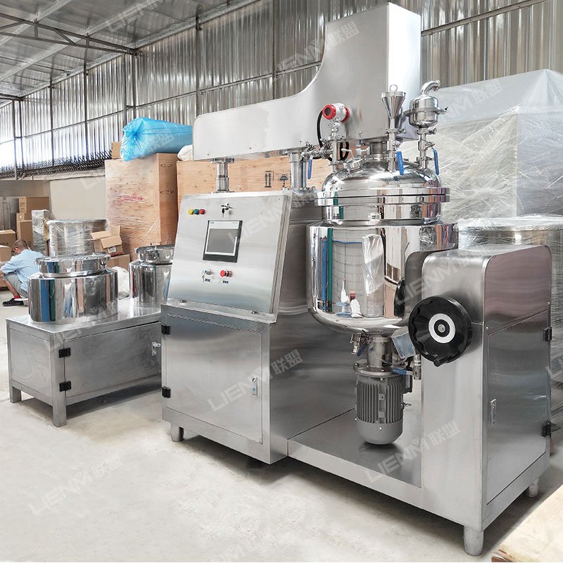 Cosmetics Production Equipment Vacuum Emulsifier Machine Homogenizing Cosmetic Cream Liquid Soap Making Machine