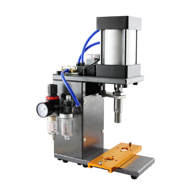 Hot Sale Round Shape Metal Pneumatic Button Maker All-Steel Body Automatic Photo Fridge Magnet Badge Press Machine