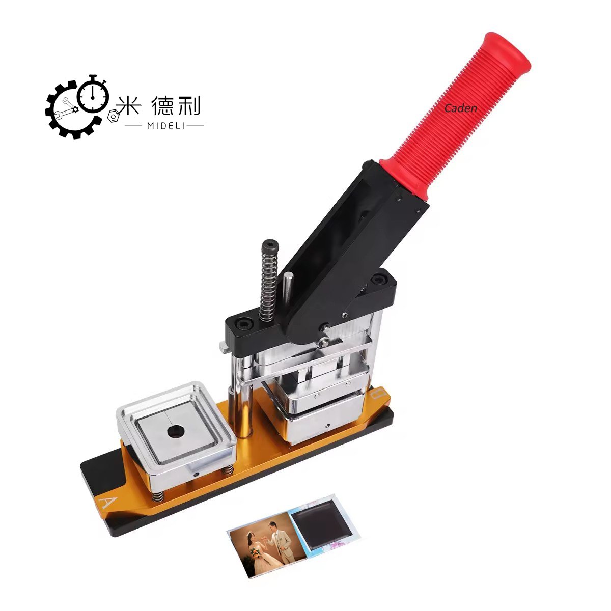 Custom DIY rectangle photo fridge magnet making machine manual square button badge making machine kit