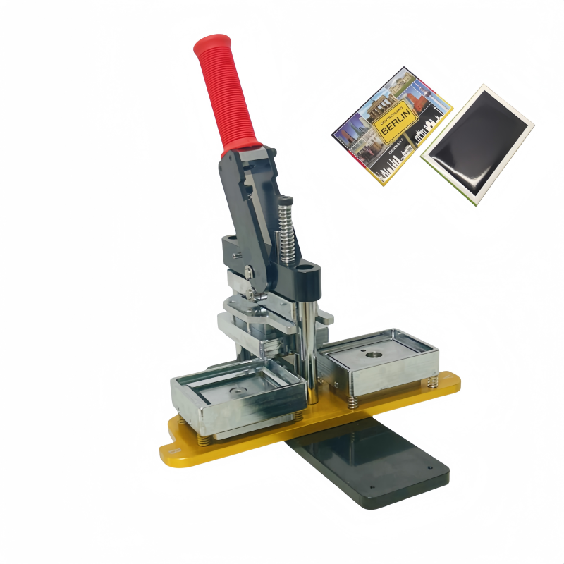 80*53mm Rectangular Button Fridge Magnet Making Machine Kit with Paper Cutter and 100sets Materials
