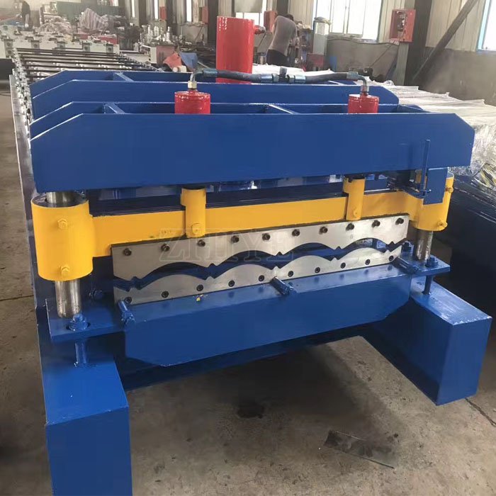Popular type glazed tile aluminium roofing panel roll forming machine step tiles making machine
