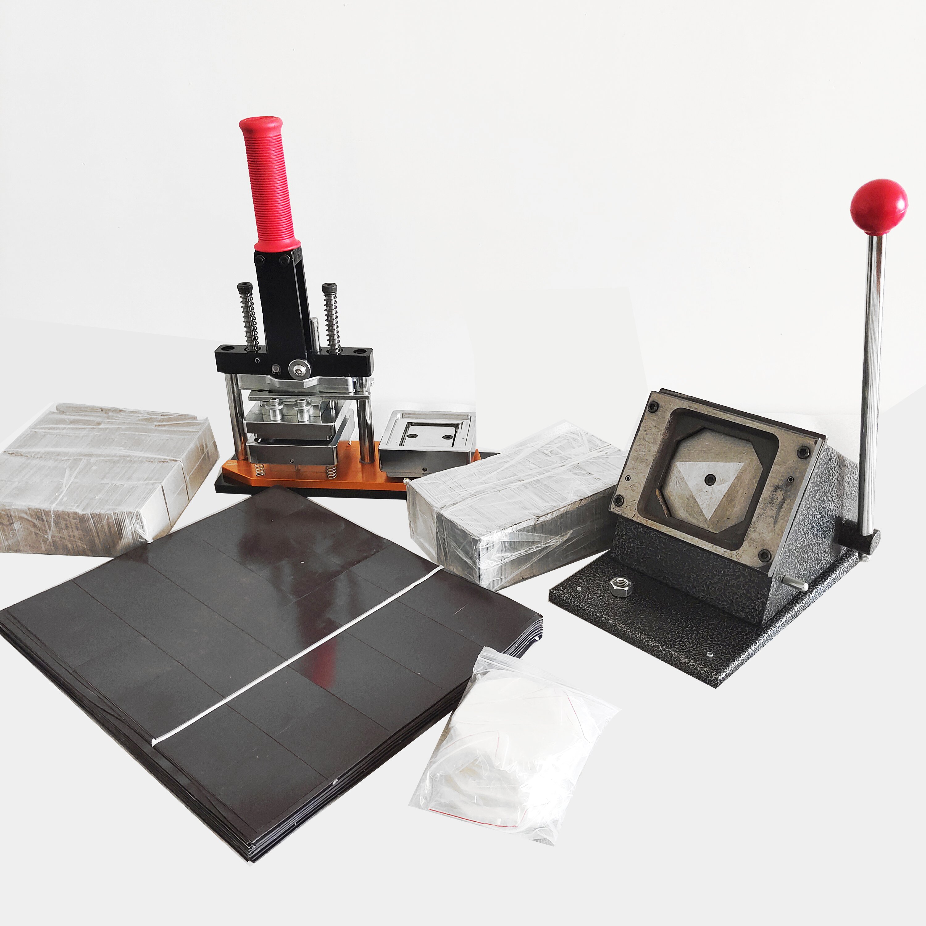 TEBAK 63.5*63.5mm 50*50mm 80*53mm Fridge Magnets Button Badge Maker Machine Interchangeable Mold Magnets Maker with paper cutter