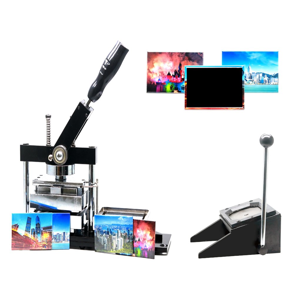 90*65MM Fridge Magnet Machine With A Cutter And 200PCS Rectangle 90*65cm shape fridge magnet Materials