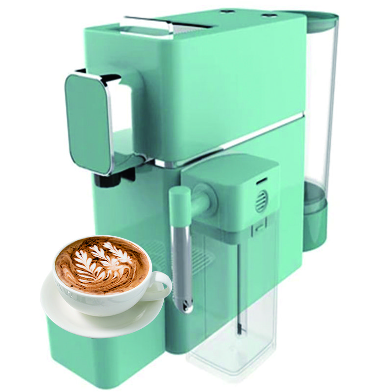 Coffee Maker WITH 2 Button for Short Espresso and Lungo cup coffee capsule coffee machine Milk tank for Cappuccion and latte