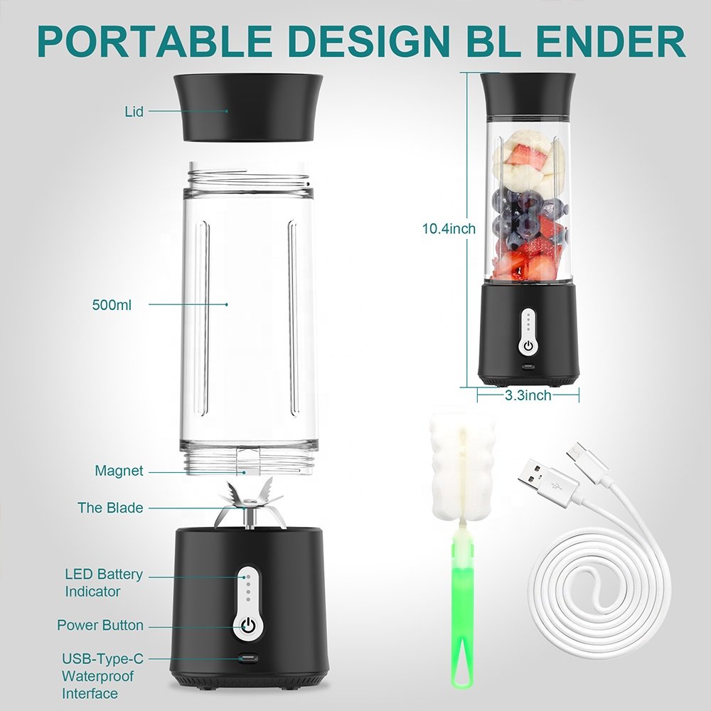 Portable Usb Mini Blender Cup Fresh Food Juicer for Home Outdoor Use Potable Blender