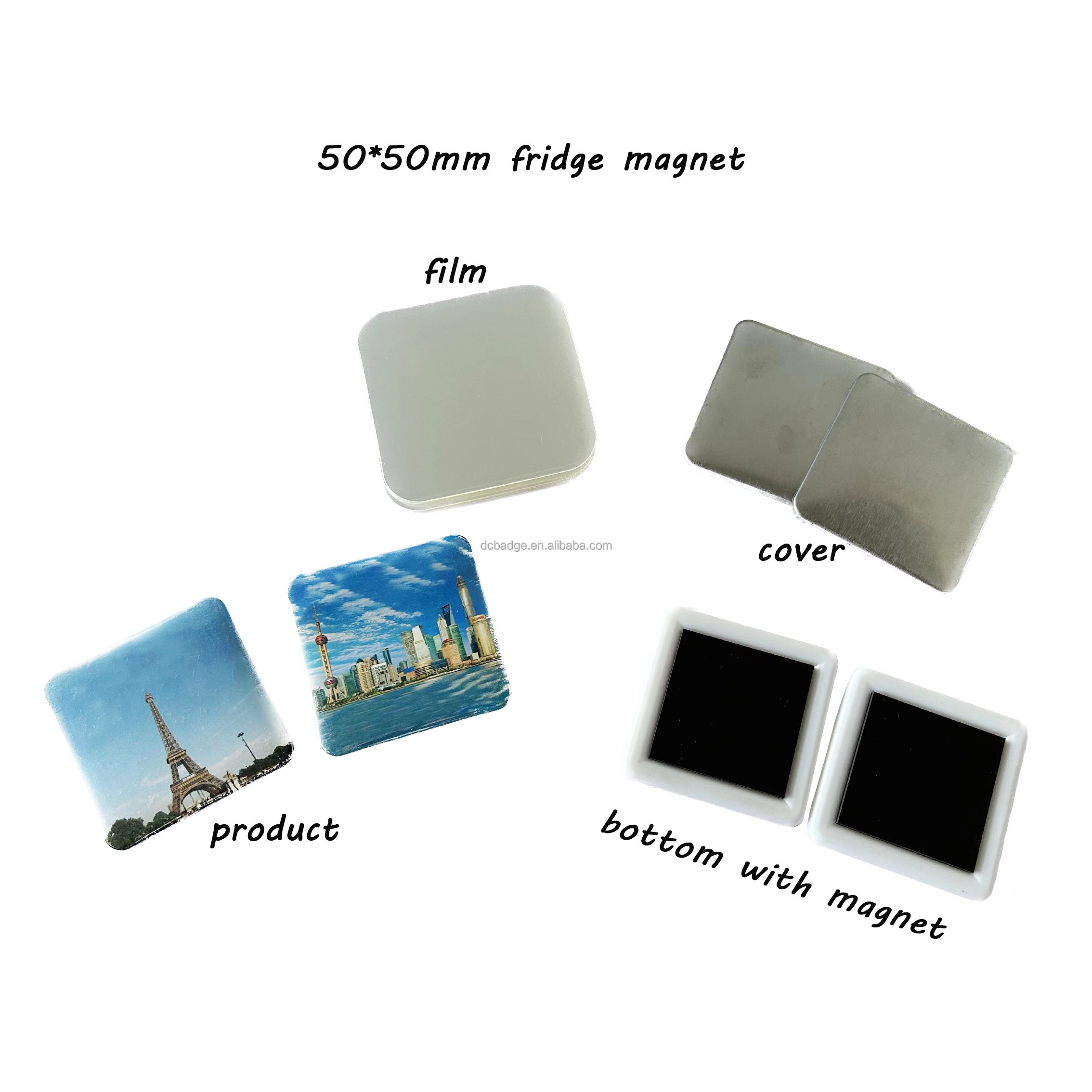 Cheap Square Button Press Machine Badge Making Machine with 55mm Mould