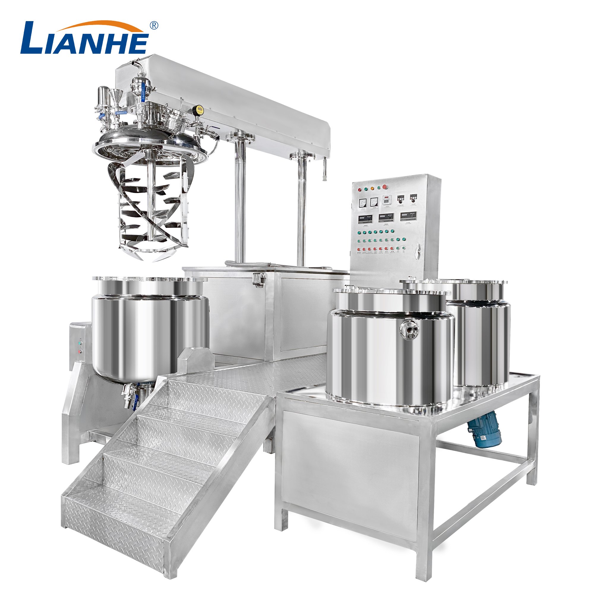 500L Vacuum Homogenizing Body Cream Cosmetic Face Cream Making Machine Hand Wash Liquid Soap Butter Emulsifying Machine