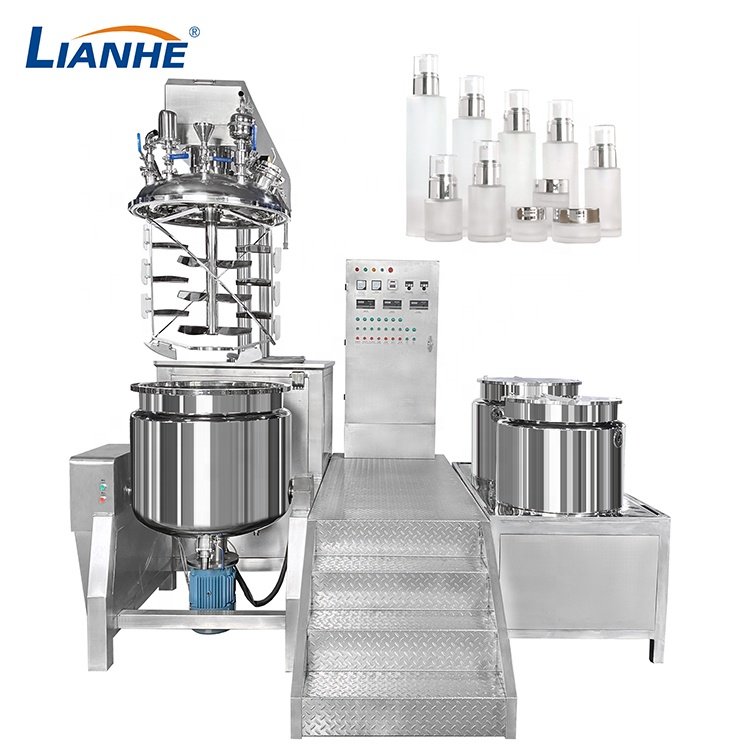 500L Vacuum Homogenizing Body Cream Cosmetic Face Cream Making Machine Hand Wash Liquid Soap Butter Emulsifying Machine