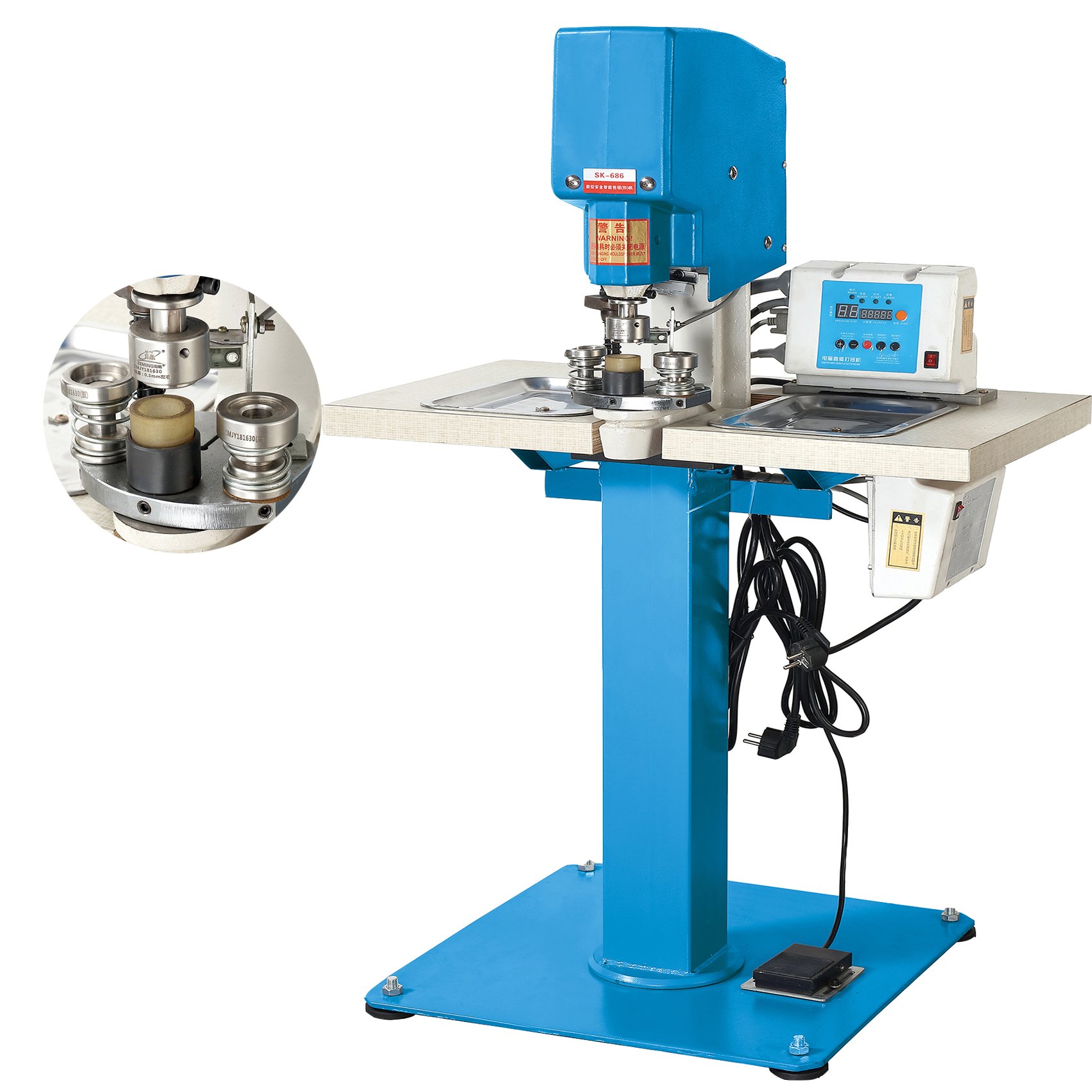 Small Semi-Automatic Fabric Covered Botton Making Machine