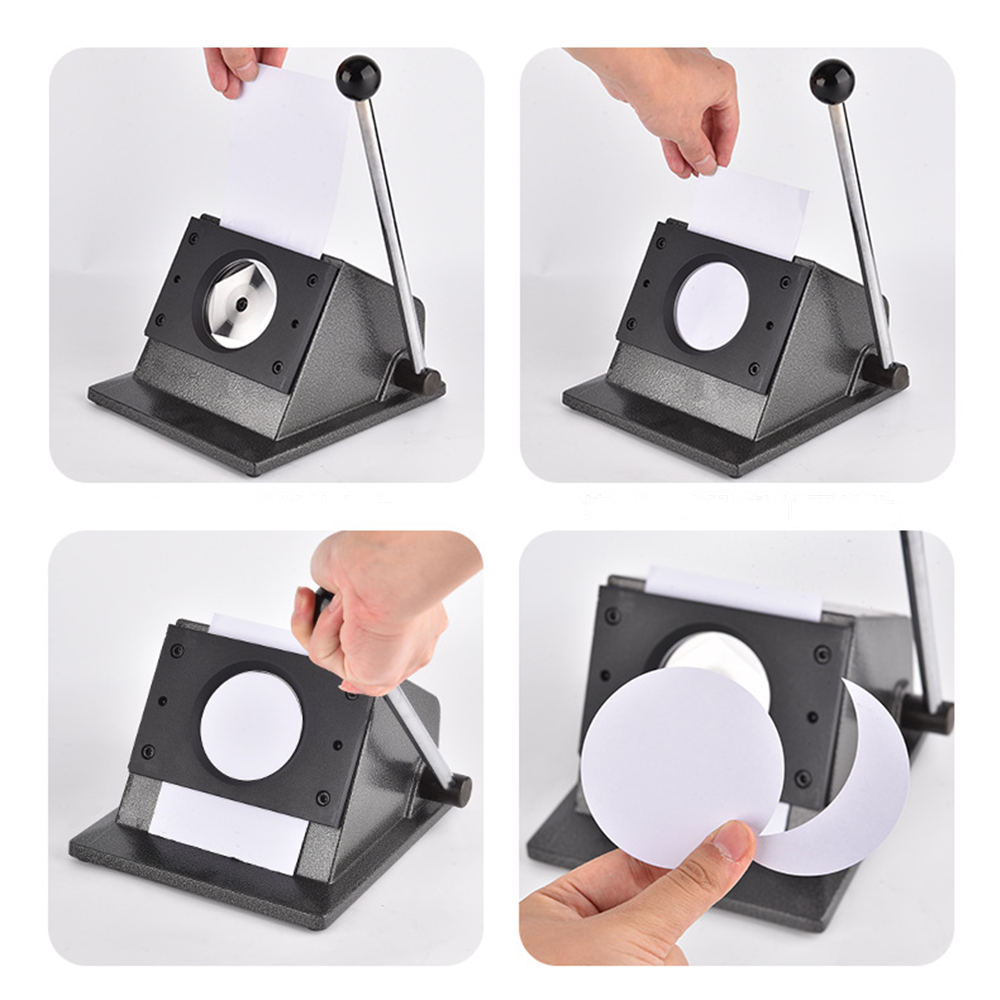 QUAFF Manual Button Badge Cutting Machine High Quality 25mm 32mm 37mm 58mm 75mm Steel Pin Custom Badge for Promotion