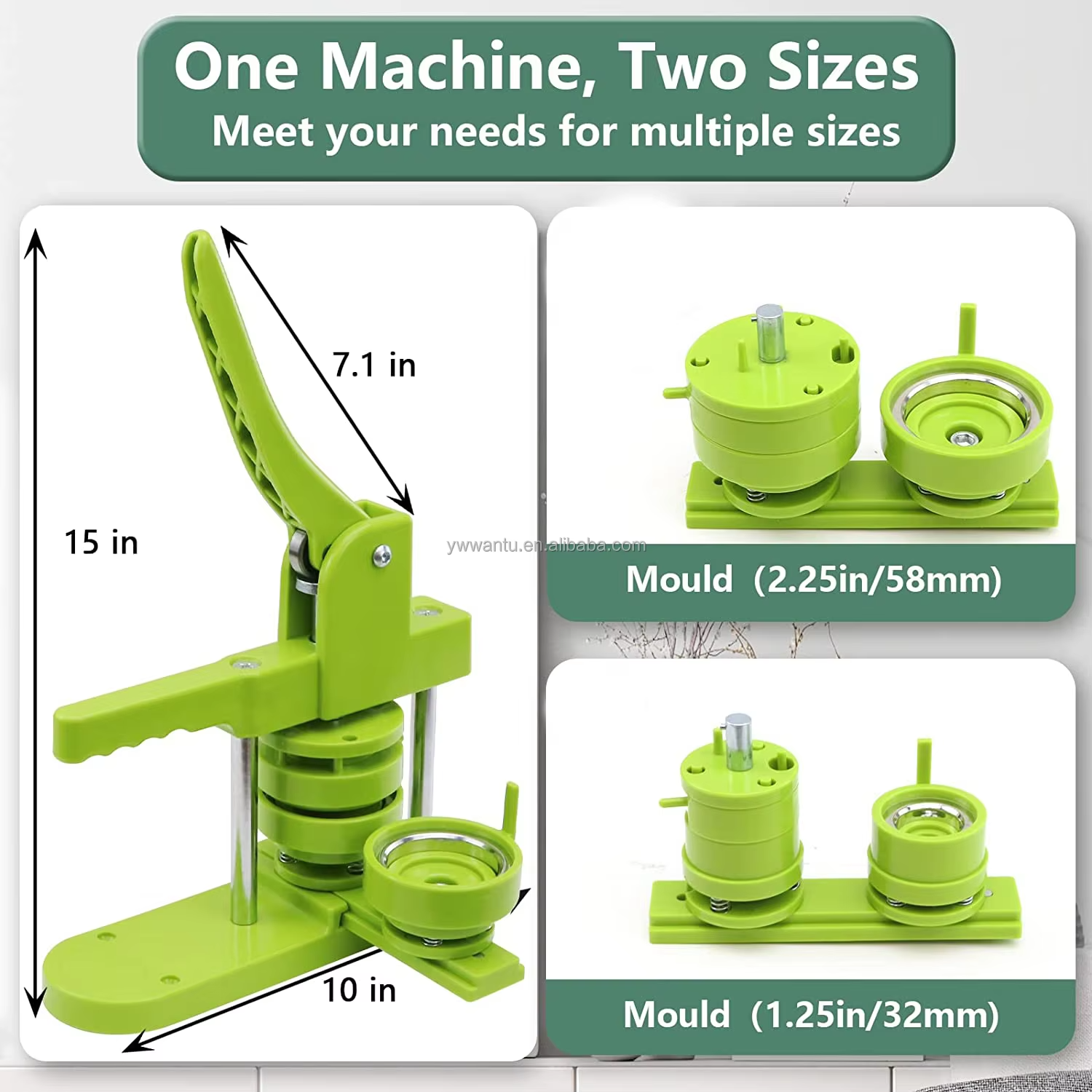 Manual DIY Badge Press Machine DIY Custom Metal Structure Badge Making Machine for Home school Making Badges & Buttons
