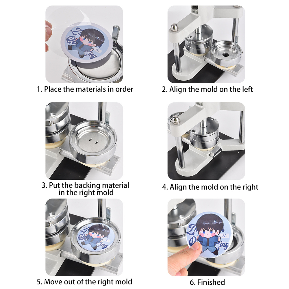 QUAFF button badge making machine 25mm 32mm 37mm 44mm 58mm 75mm High quality pin custom button badge for promotion