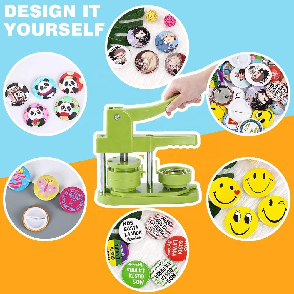 50MM Square Plastic Badge Making Machine Botton Maker With Magnets Badge Machine Button Pin Maker