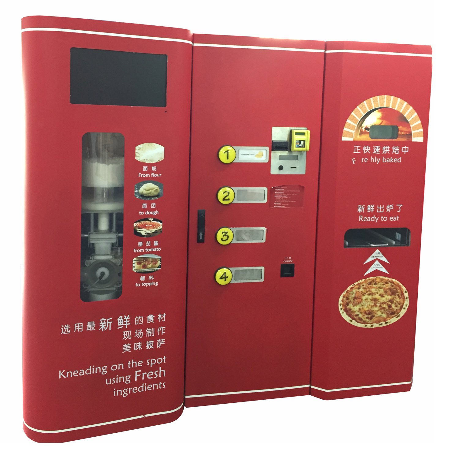 buy touch pizza vending machine electric robot pizza warmer machine cooking kiosk cheap lunch indoor combo vending machines
