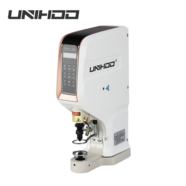 Snap button machine with servo motor electronic type button attaching machine