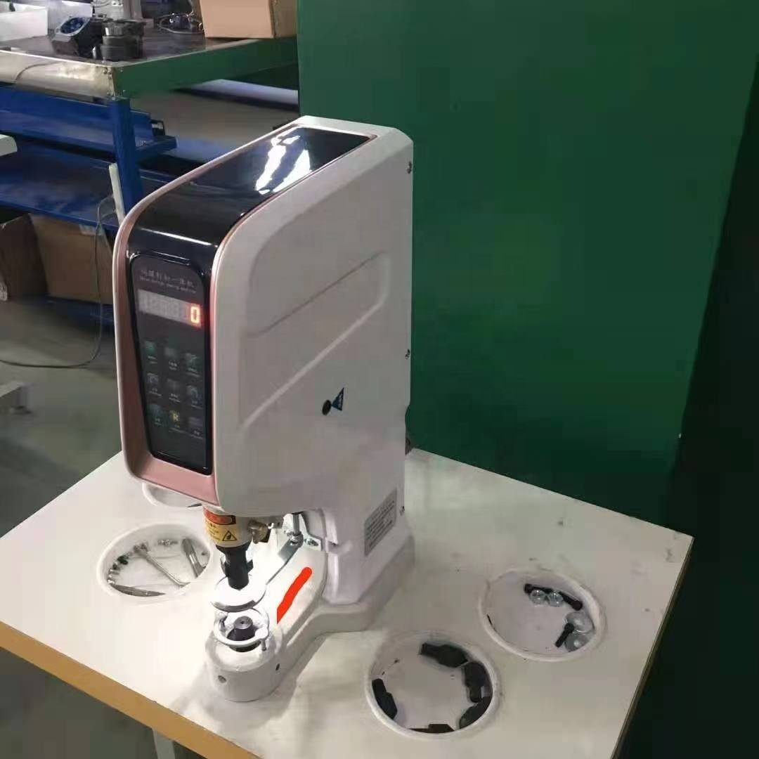 Snap button machine with servo motor electronic type button attaching machine