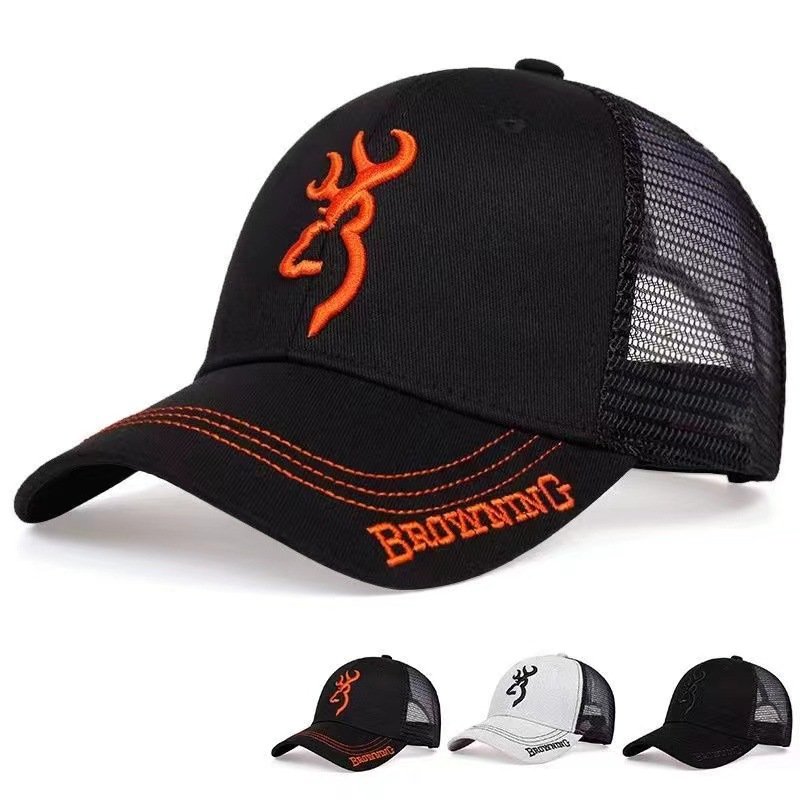 wholesale 3 colors baseball cap men's 5 panel 3D embroidery high-end outdoor cotton cap trucker hat