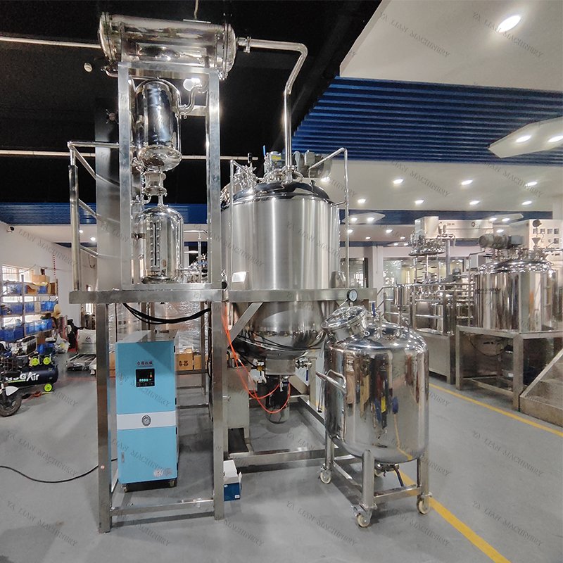 Tank With 100l Hair Gel Oil Making Cosmetics Cream Emulsifier Mixing Machine Vacuum Homogeneous Emulsifying Mixer