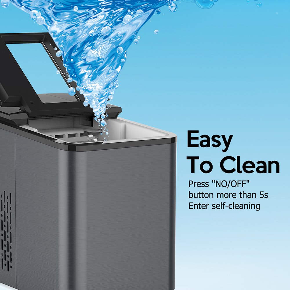 12KG Countertop Ice Maker Machine Portable Automatic Electric Ice Cubr Maker with Self- Cleaning Function Ice Making Machine