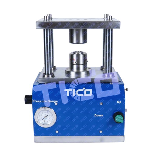 Gas Driven Coin Cell Crimper Pneumatic Crimping Machine for CR2032, CR2025, CR2016 Assembly Equipment