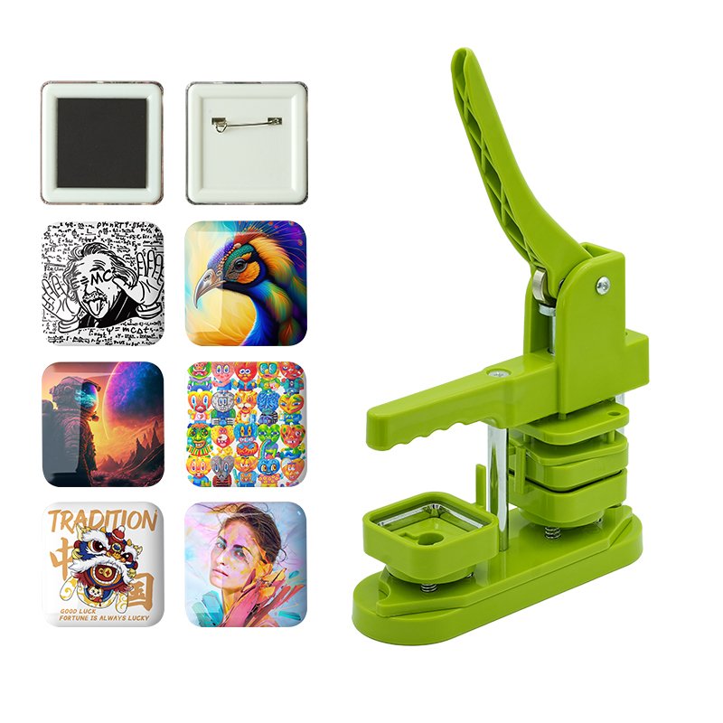 Wholesale Manual Design Badge Personnalisable 50*50MM Square Button Maker Kit Badge Making Machine