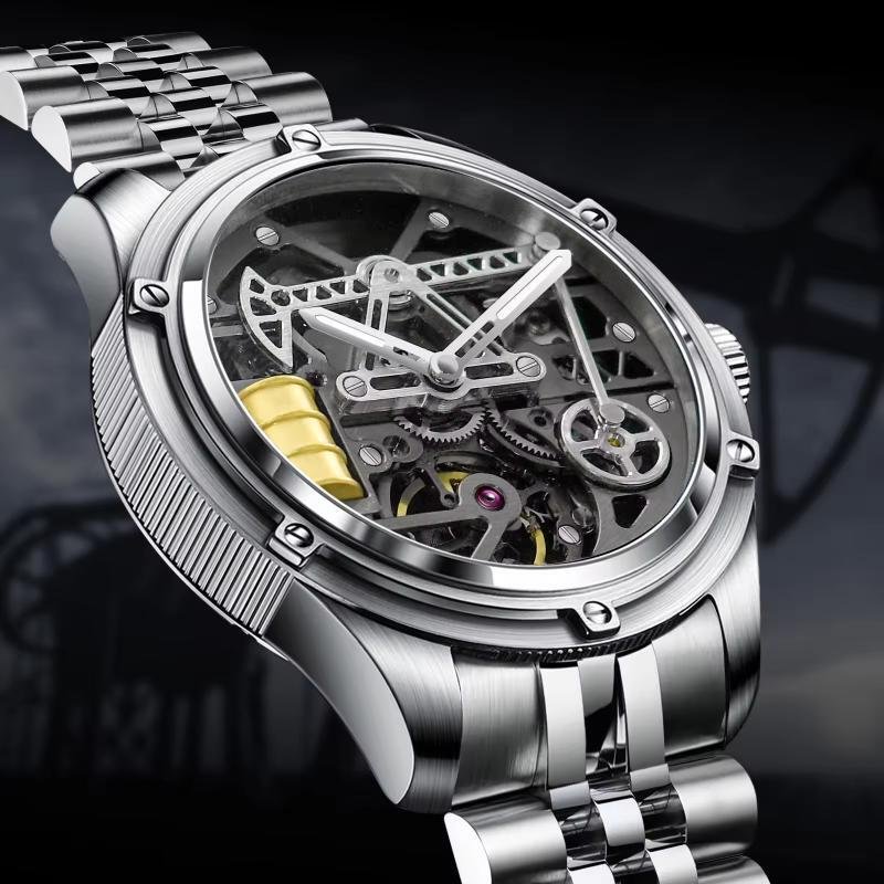 Pindu Design Mens WatchesSapphire glass Top Brand Machine Watch Men Business Clock Men Miyota luminous