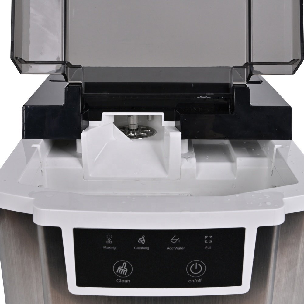 Small Ice Cube Maker Machine 220-240V CE CB Stainless Steel Portable Nugget Ice Maker