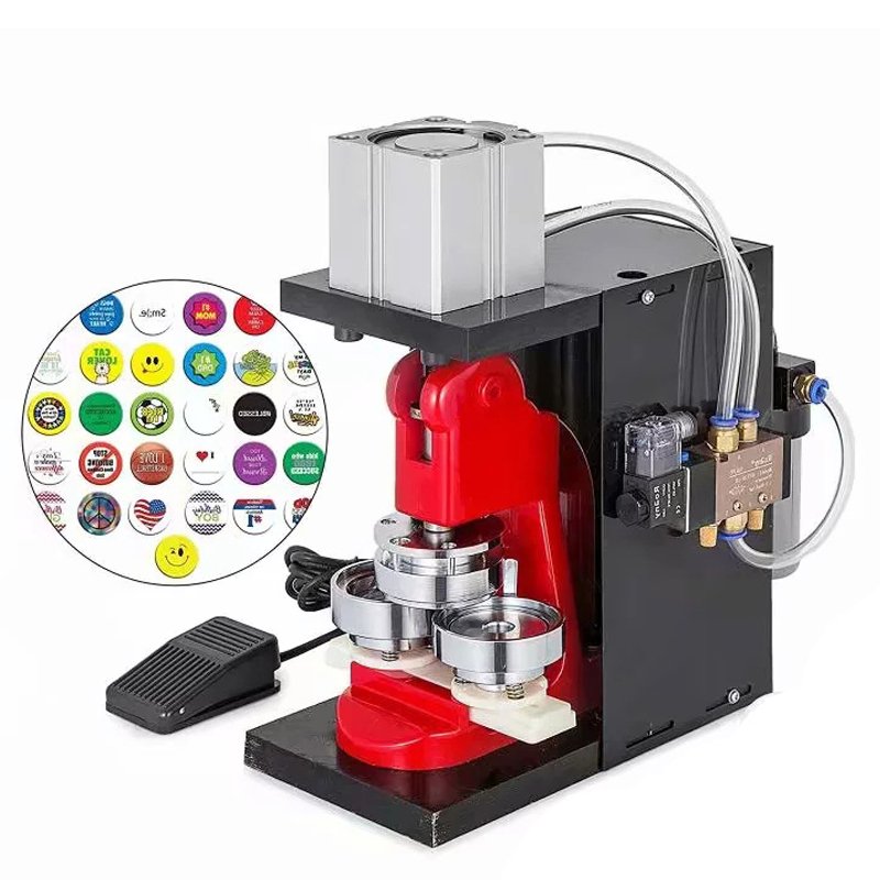 Pneumatic button machine 25/32/37/44/50/56/58/70/75 mm magnet badge maker machine fridge magnet machine pneumatic
