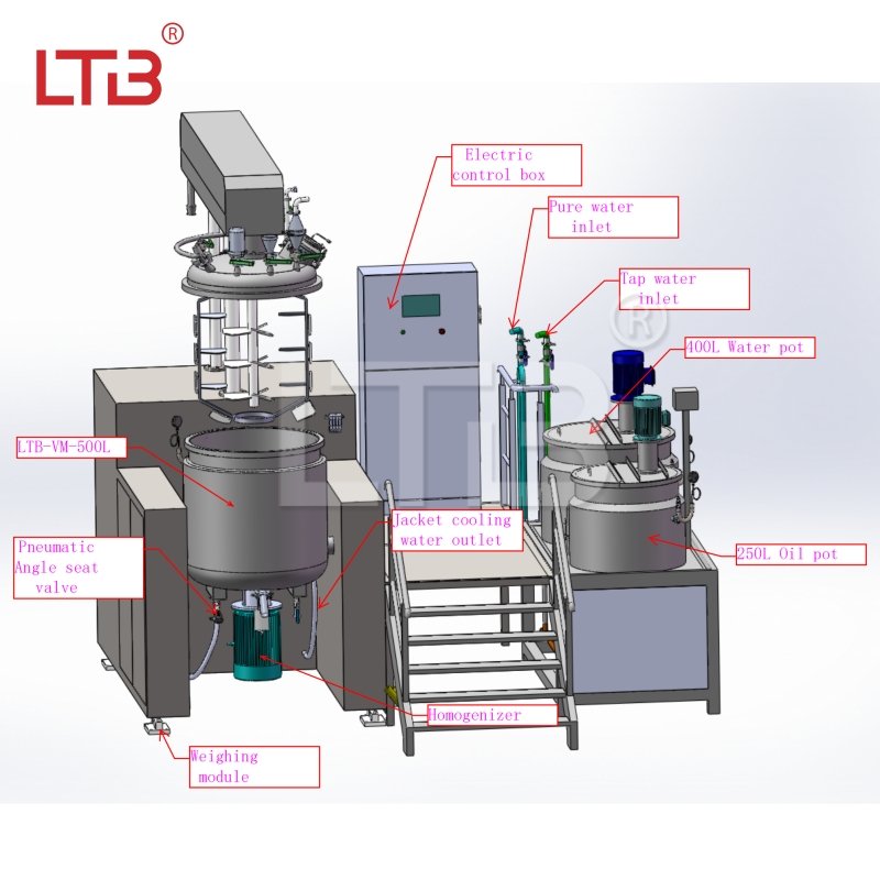 Good Manufacturing Quality Mixer Soap Liquid Shampoo Conditioner Cleansing Gel Cleanser Mixing Machine Chemical Mixing Tank