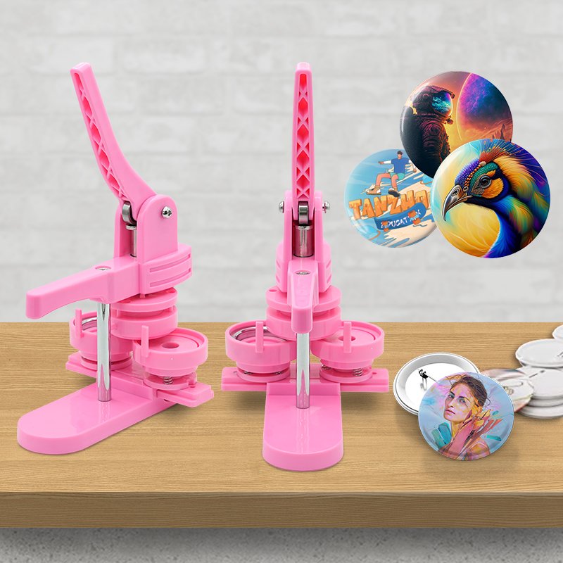 Manual design wholesale square round oval button badge maker machine