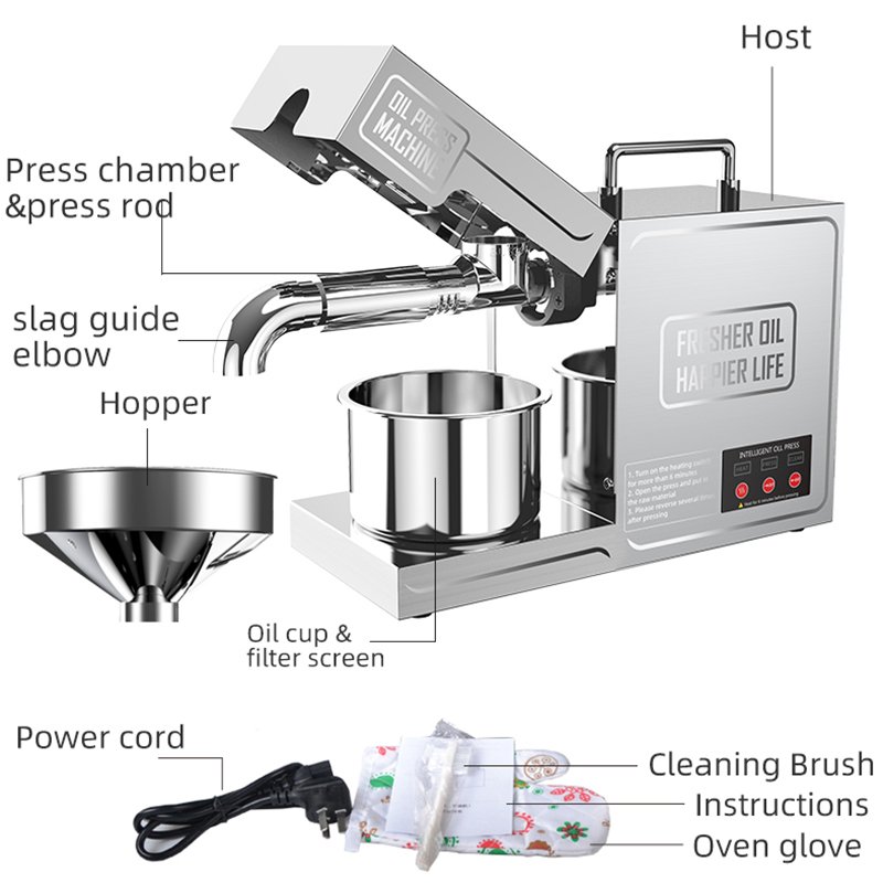 Economic and Efficient Edible Cooking Oil Making Automatic Peanut Seed Oil Press Machine Palm Kernel Oil Press Machine Mini