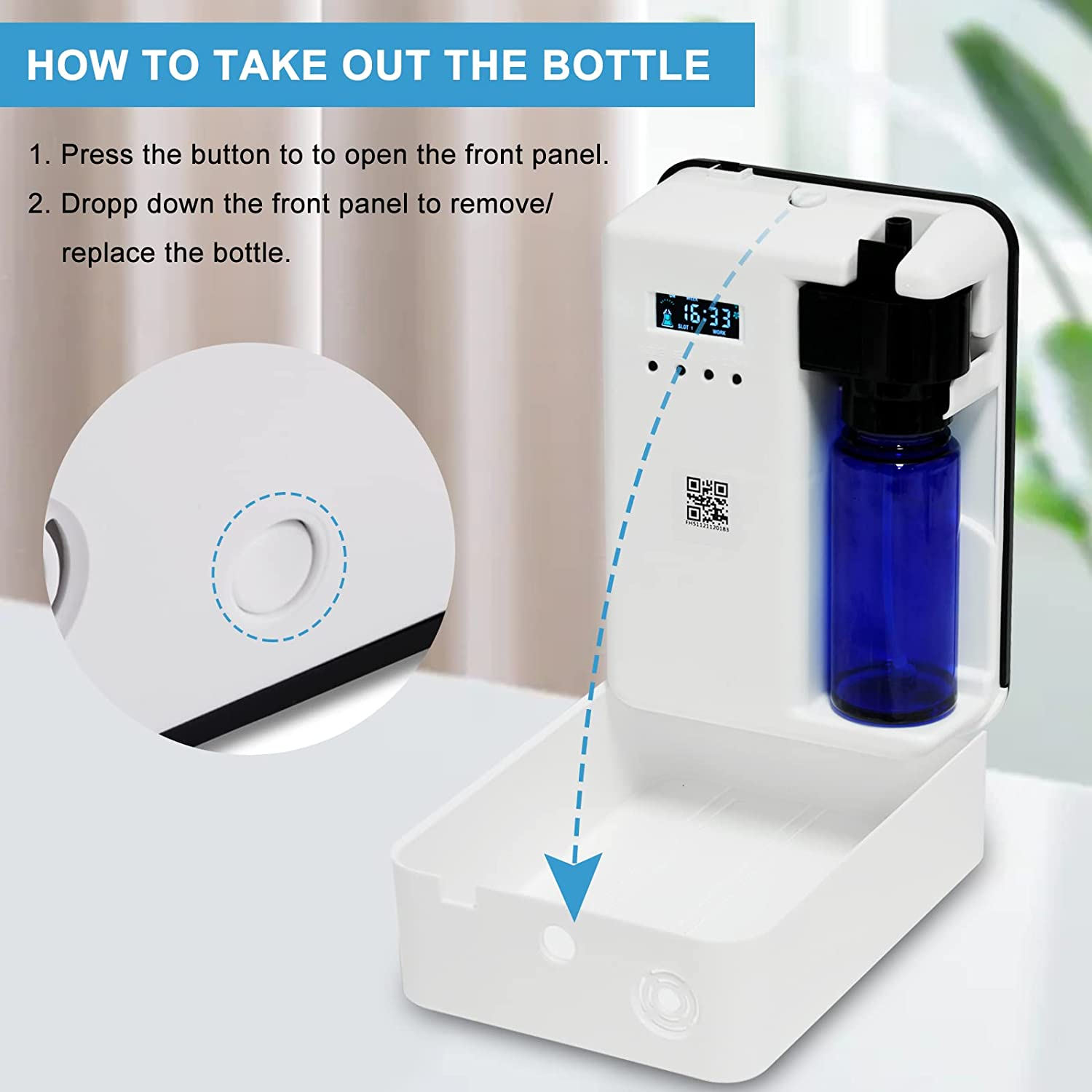Plastic Wall-Mounted Diffuser Machine Smart Control Home Commercial Use Air Fresh Scent Aroma Diffuser