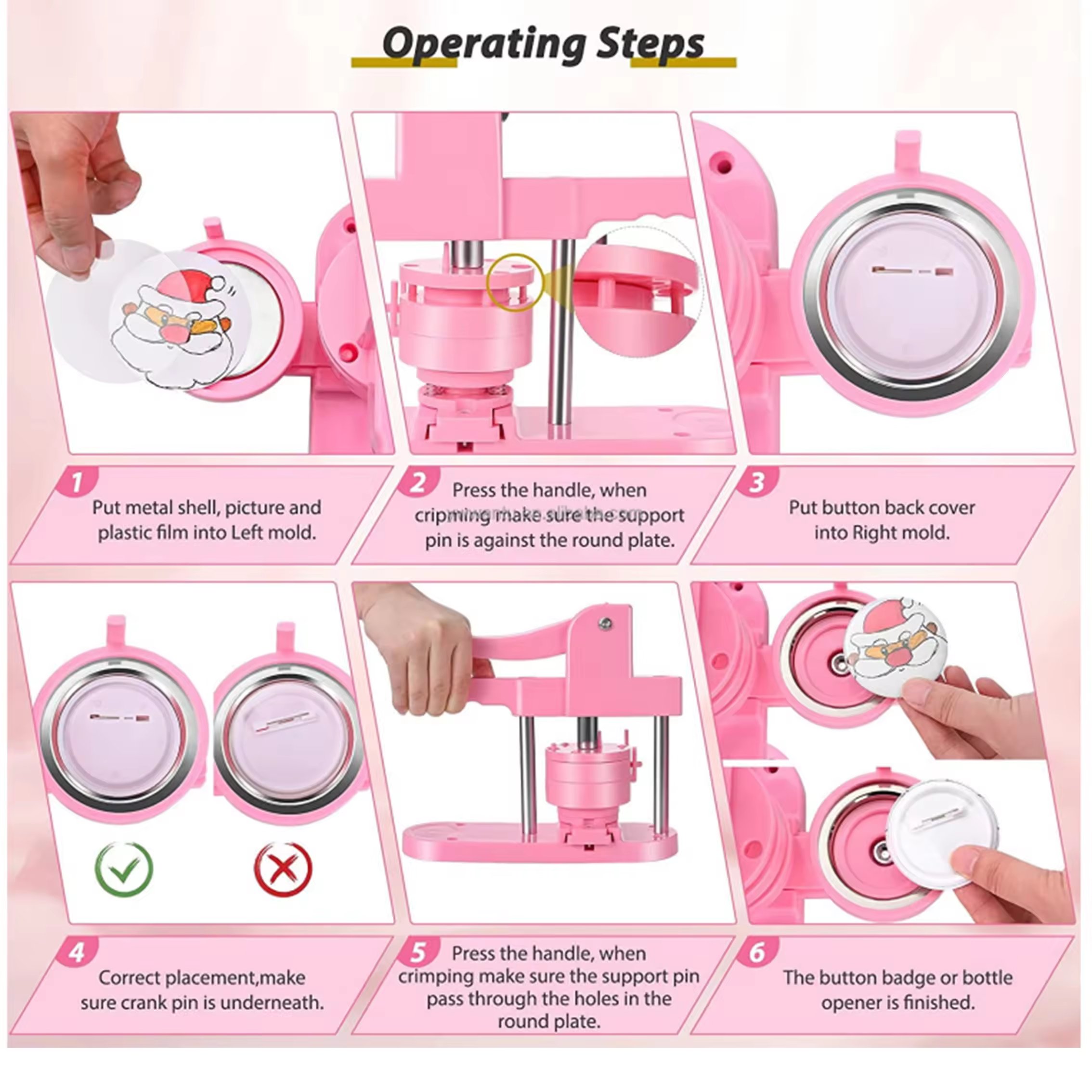 Square Fridge Magnet Making Machine Kit Including materials and paper cutter
