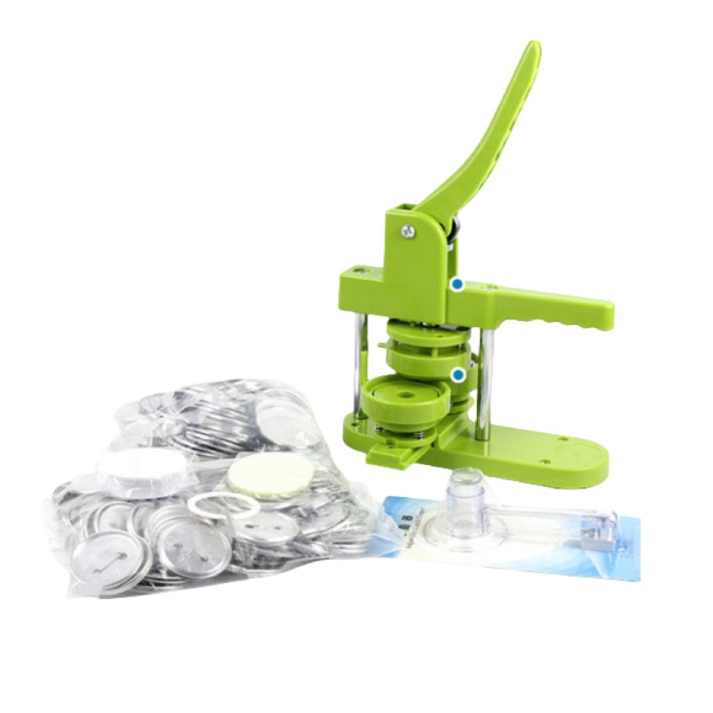 Multi-Size Badge Maker Set with Paper Cutter 100 Sets of Supplies for DIY Button Making